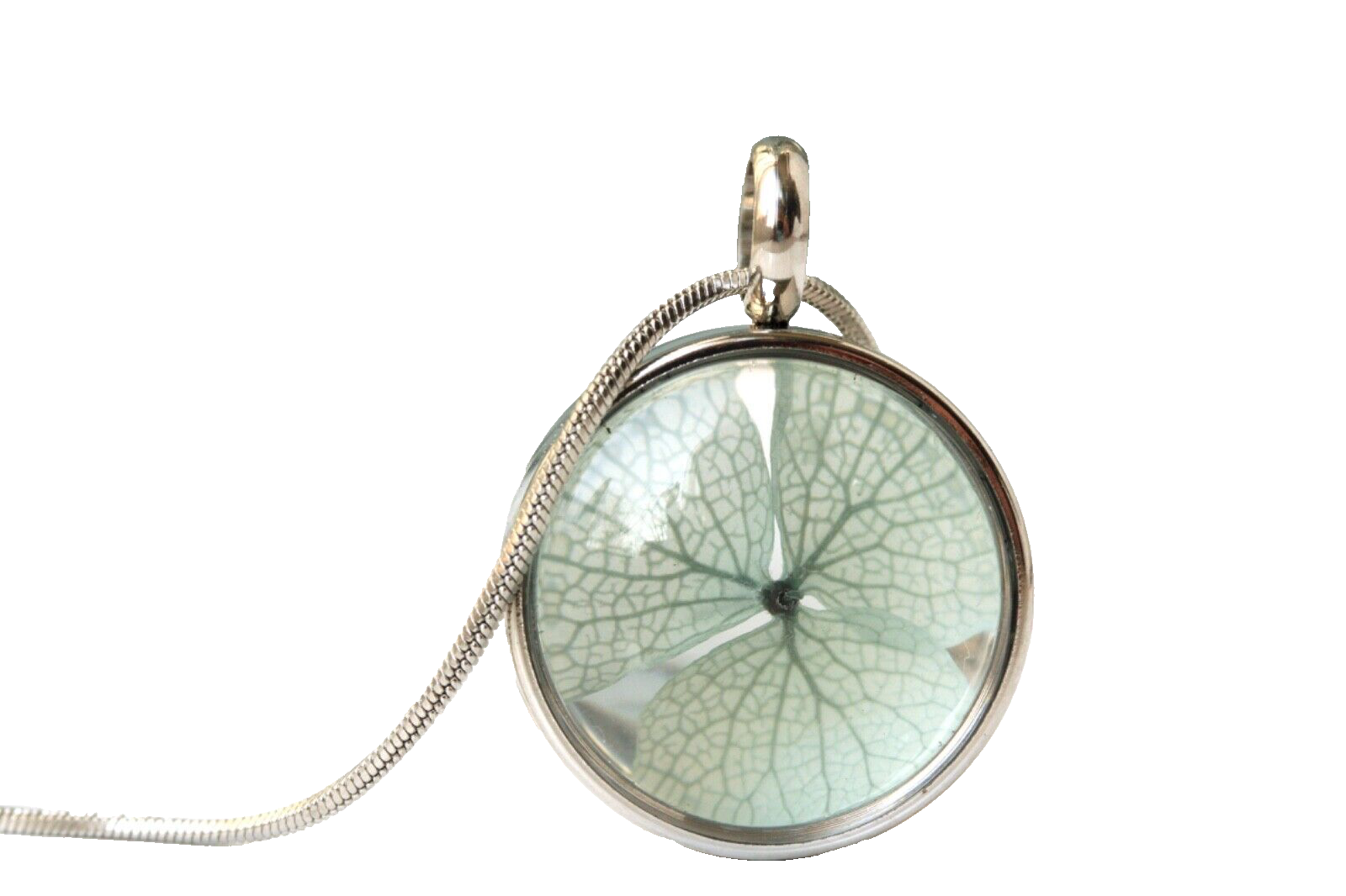 Halskette | Hortensie blaugrün