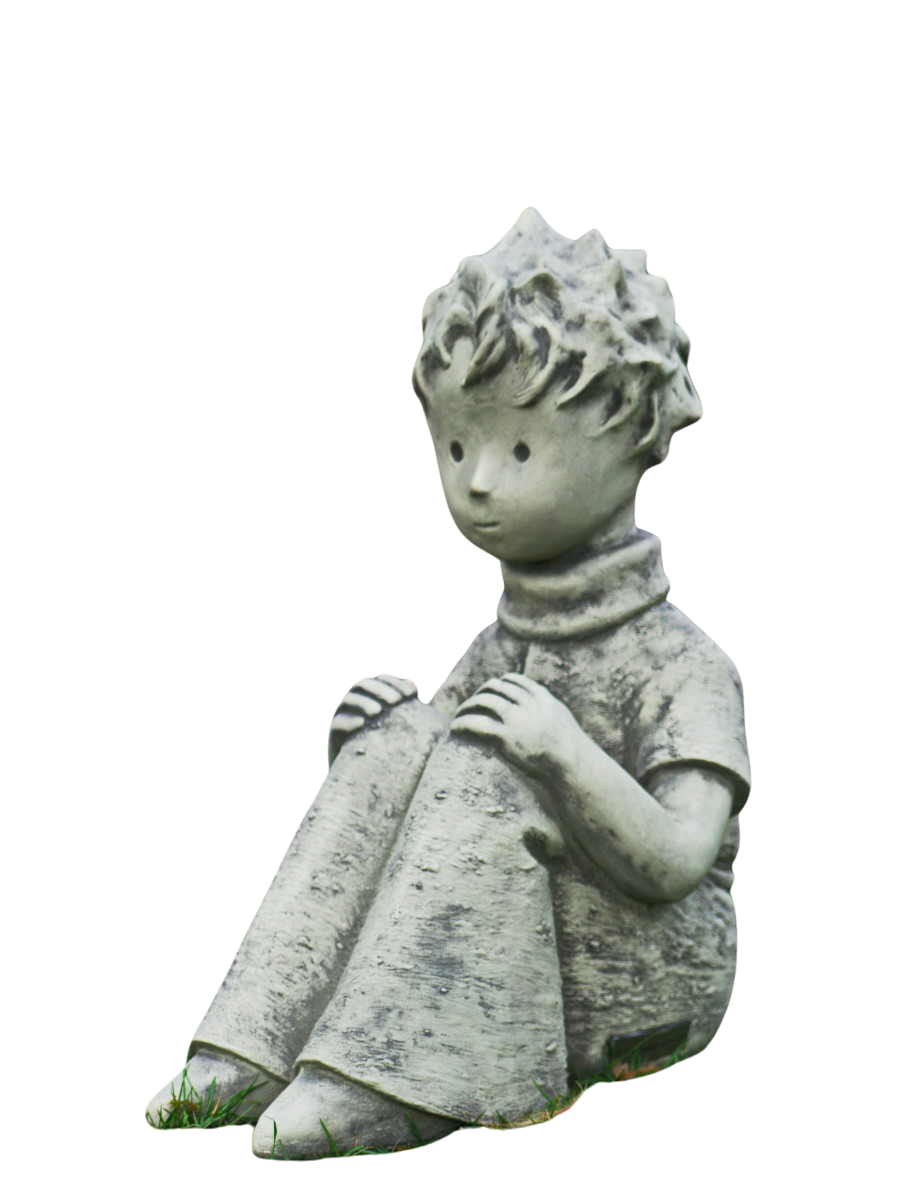 Gartenskulptur Der kleine Prinz mit Schal - ©Antoine de Saint-Exupéry