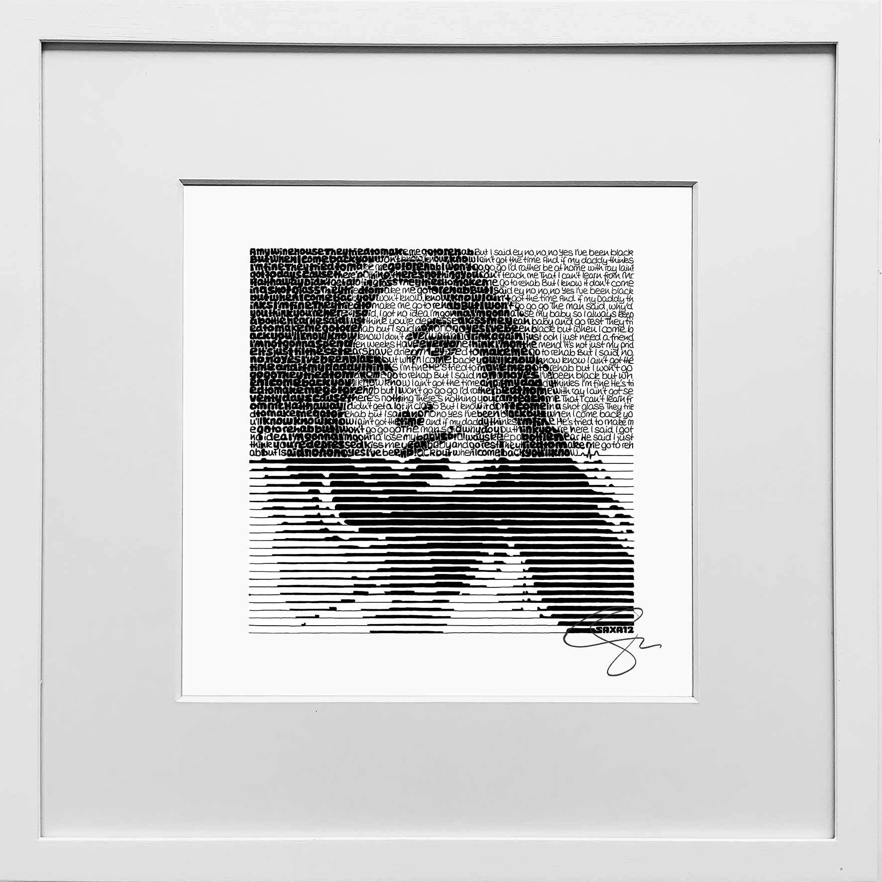 Amy Winehouse - SAXA Edition Wortmalerei