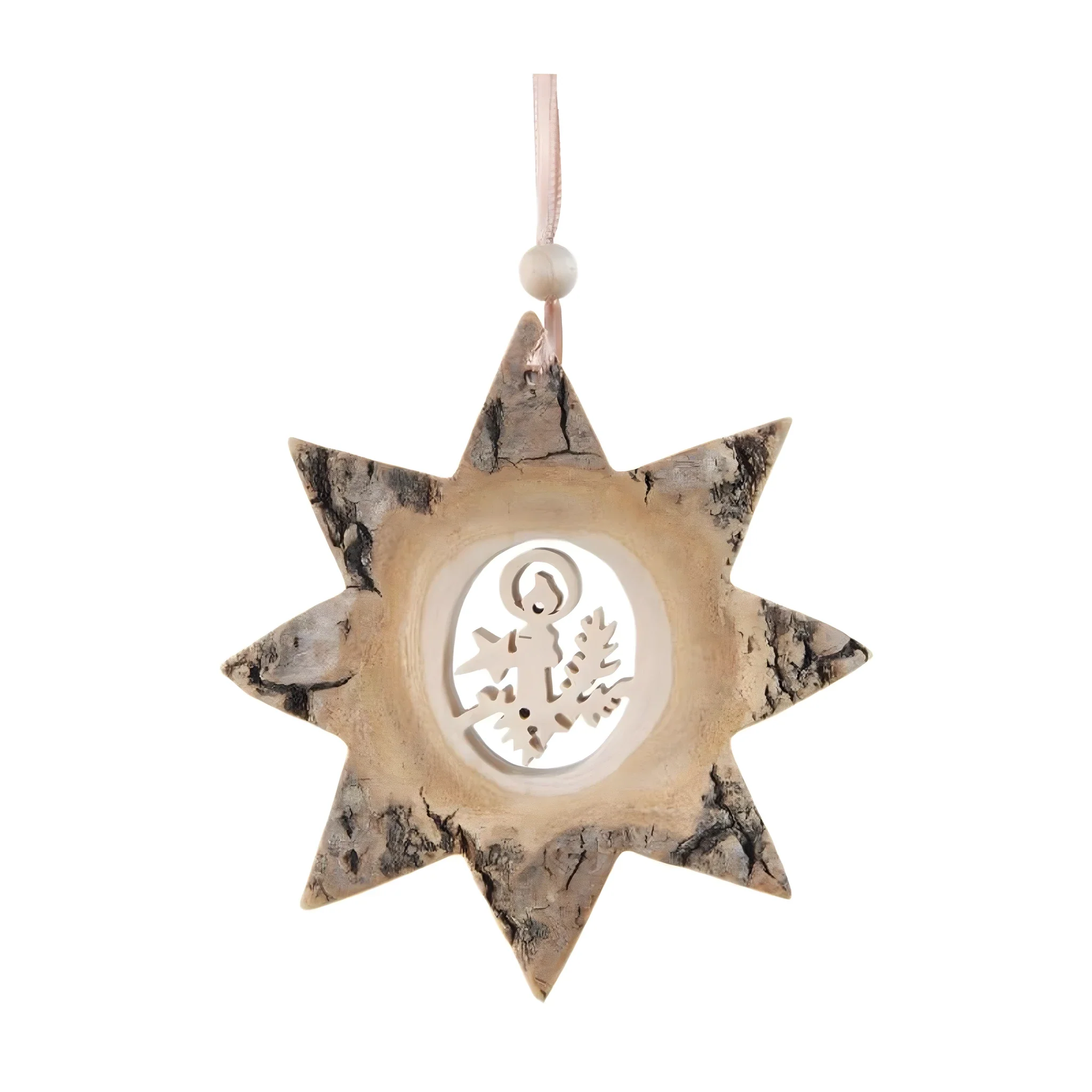 Weihnachtsstern aus Naturrinde