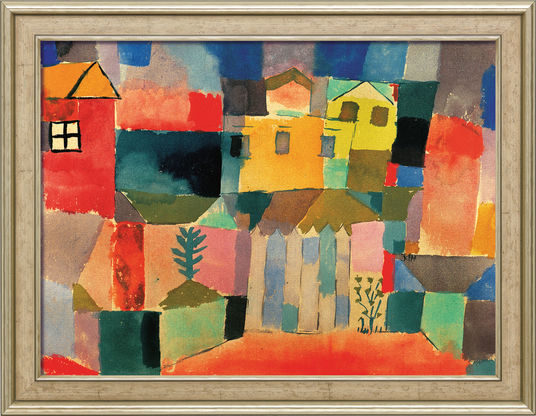 Gemälde Häuser am Meer - Paul Klee (1914), gerahmt