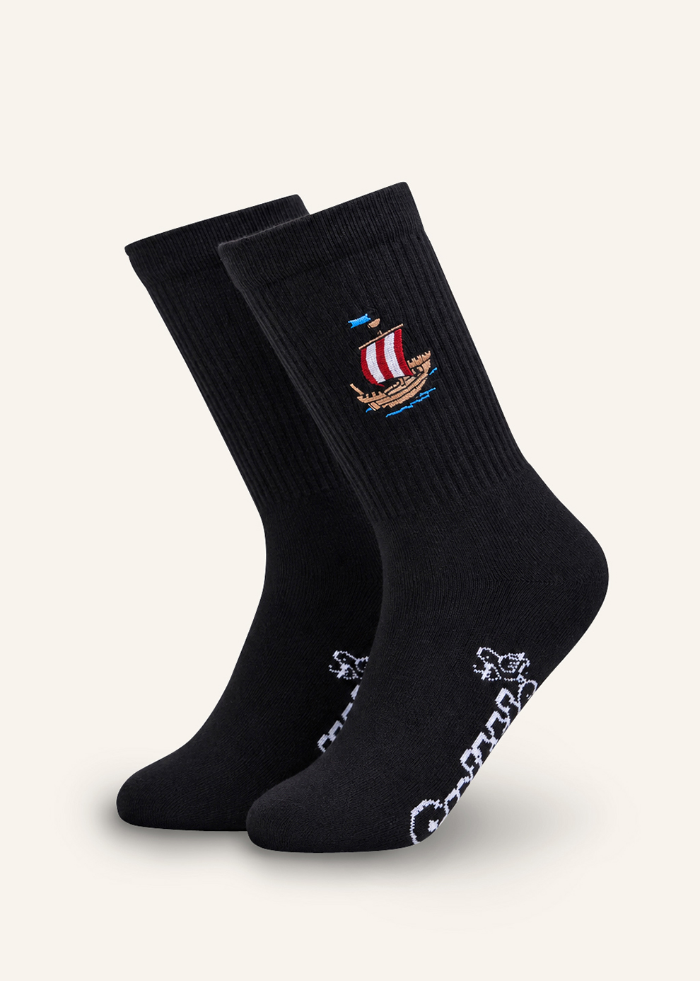 Socken mit maritimen Motiv | schwarz