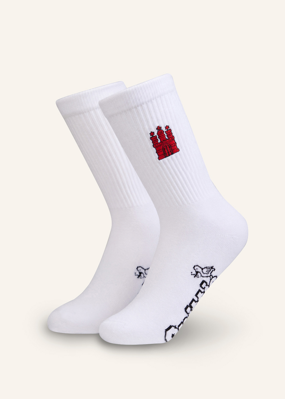 Socken mit maritimen Motiv | weiß