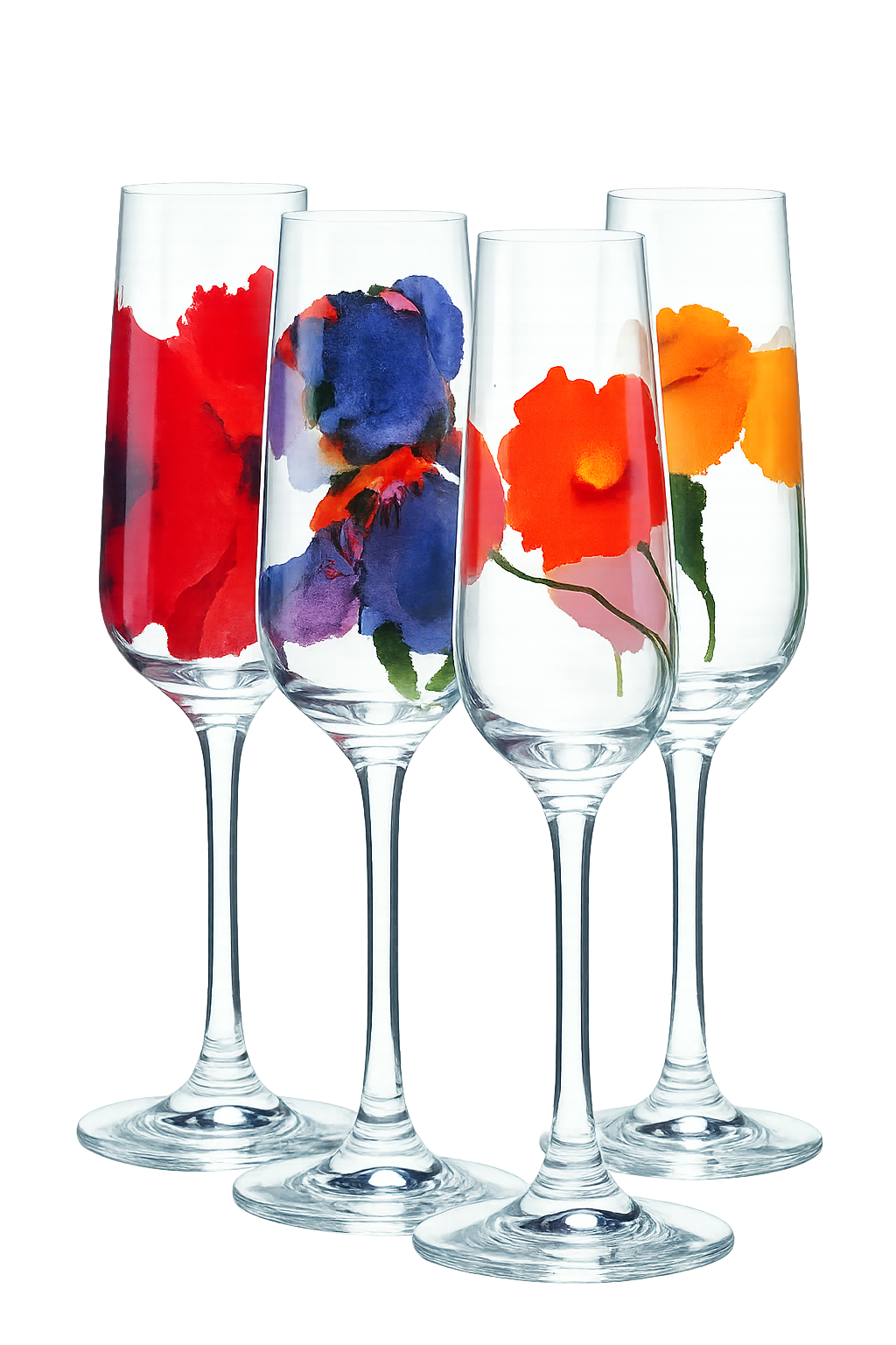 Sektgläser 4er Set | Sommerblumen – Emil Nolde