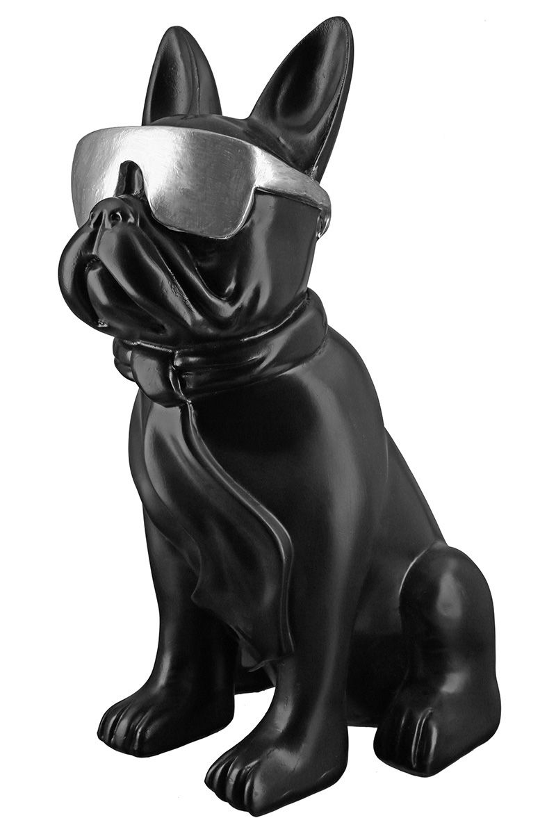 Mops-Figur "Cool Dog" schwarz