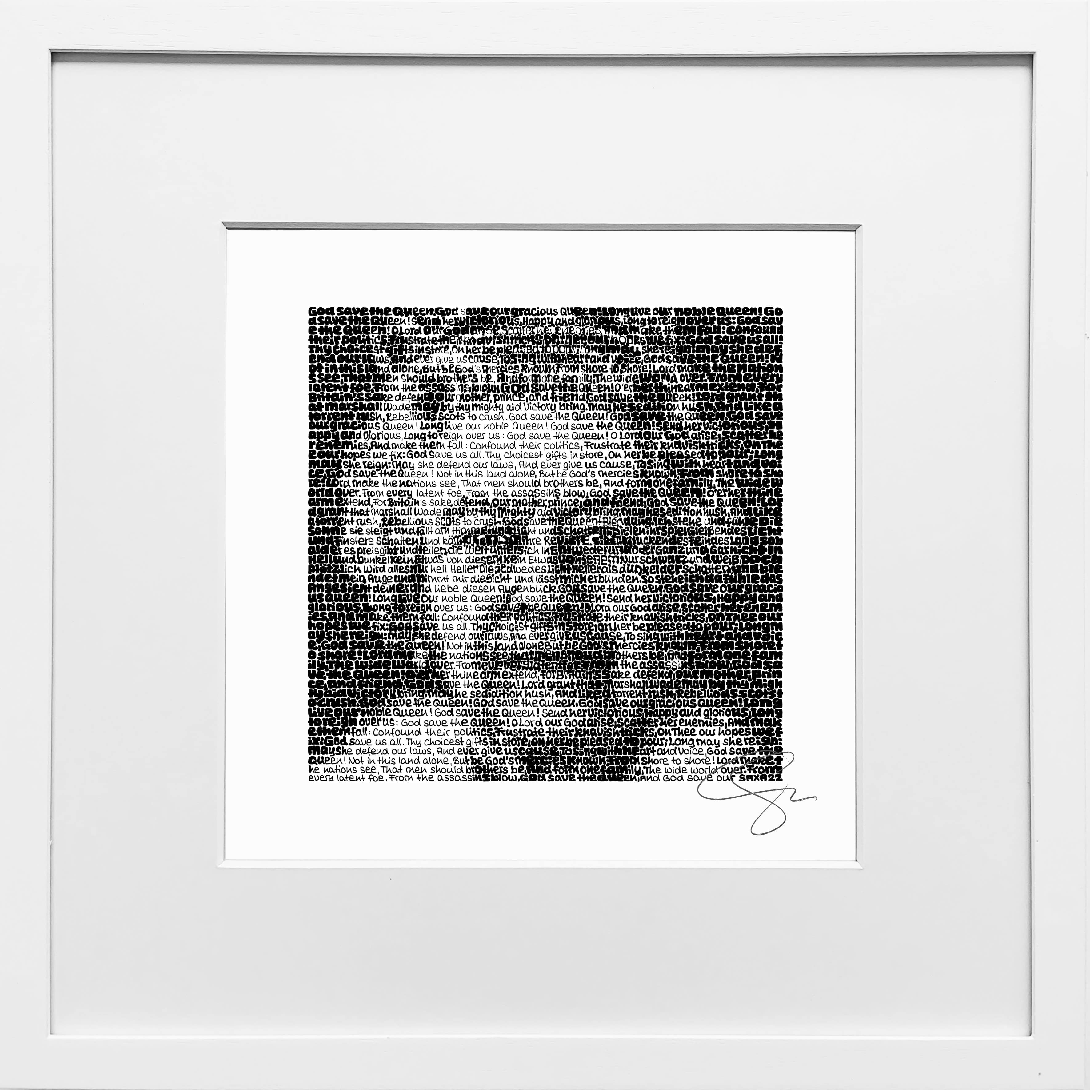 "Queen Elizabeth II." SAXA Edition Wortmalerei