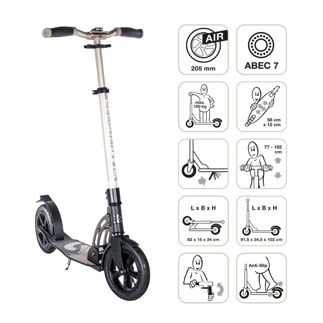 Straßenscooter "Air" Six Degrees - Aluminium 