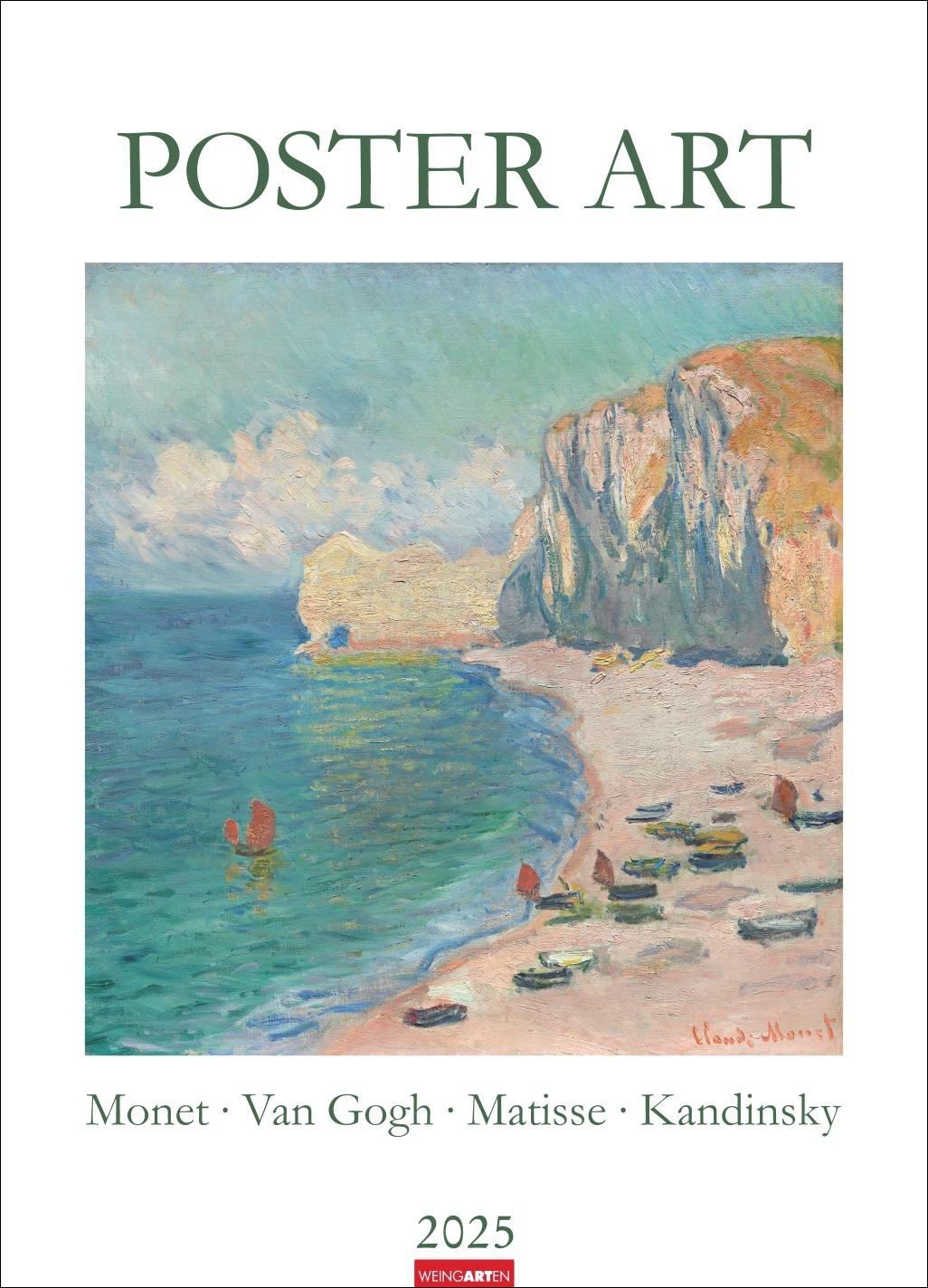 Wandkalender - Poster Art Kalender 2025 - Monet Van Gogh Matisse Kandinsky