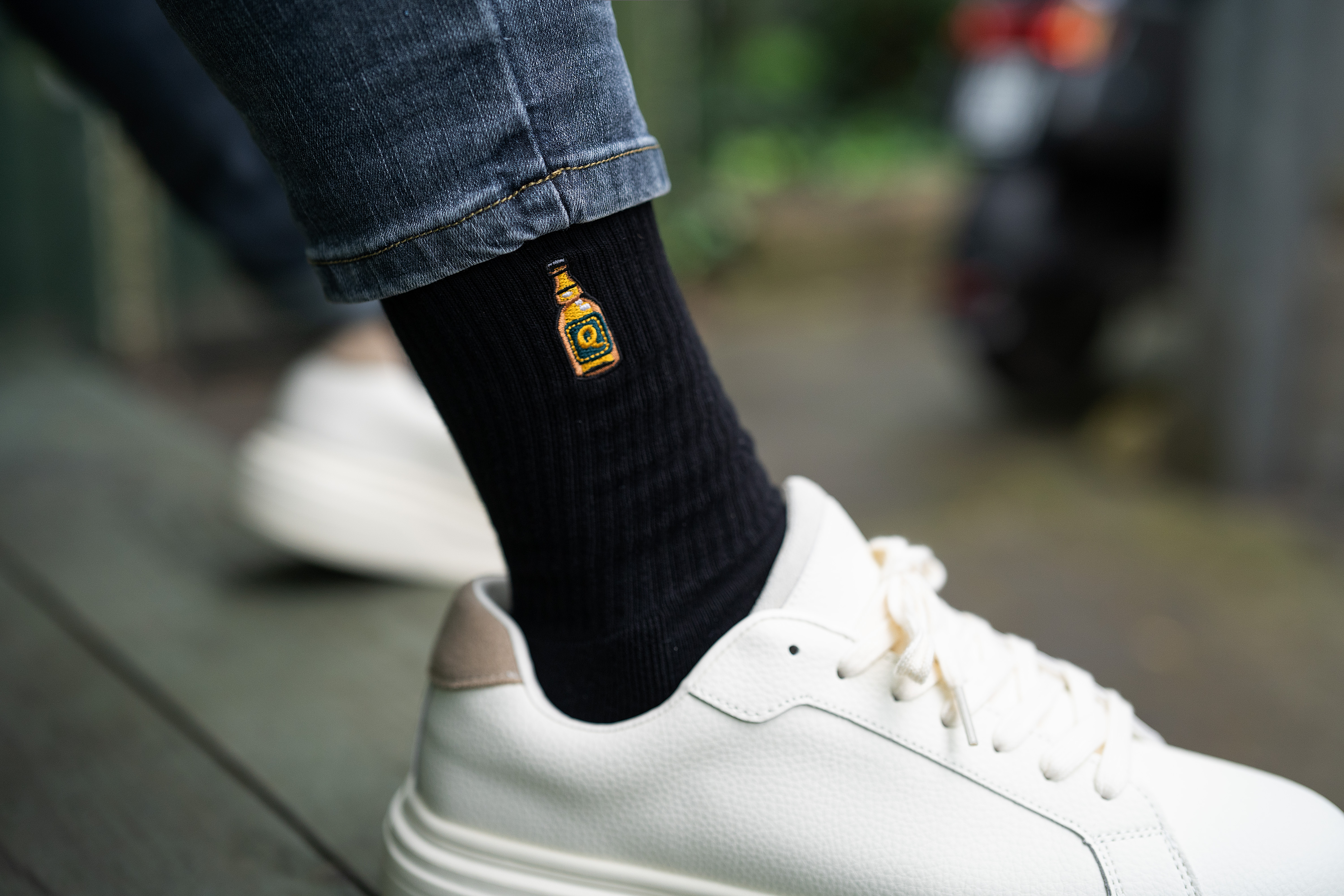Socken mit maritimen Motiv | schwarz